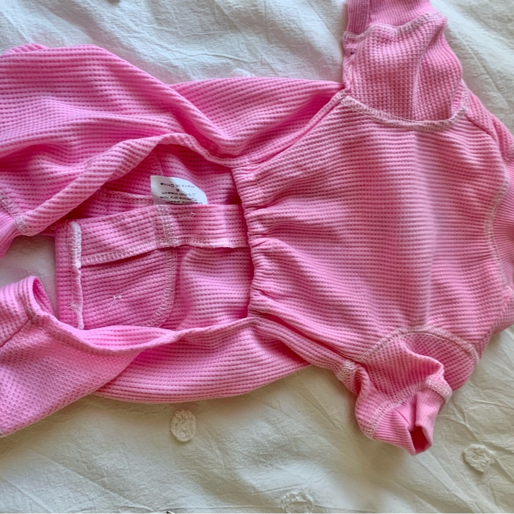 2/$10 Top Paw Size S Pink Thermal Dog Pajamas - Picture 3 of 6